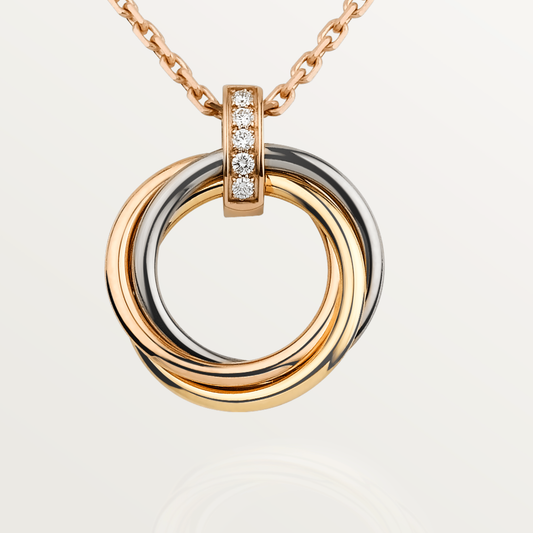 [✨Rose💎] COLLIER TRINITY OR DIAMANTS