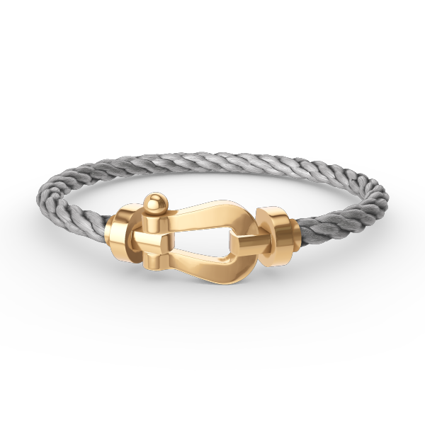 [✨Rose💎]BRACELET FORCE GRAND FER À CHEVAL SANS DIAMANT OR