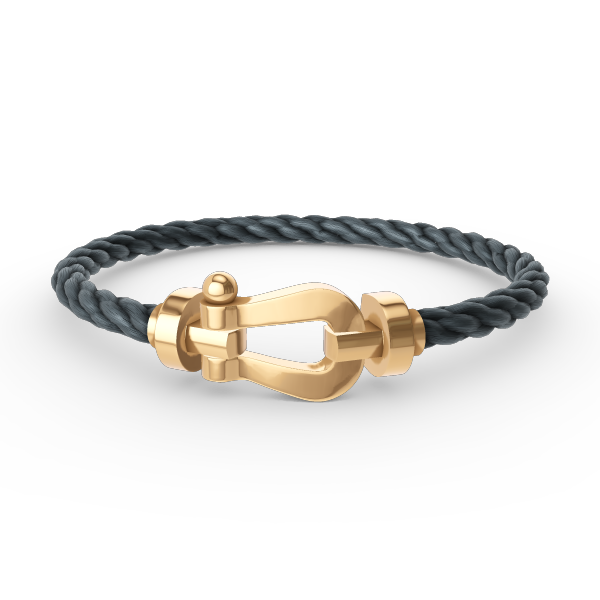 [✨Rose💎]BRACELET FORCE GRAND FER À CHEVAL SANS DIAMANT OR