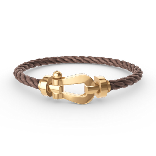 [✨Rose💎]BRACELET FORCE GRAND FER À CHEVAL SANS DIAMANT OR