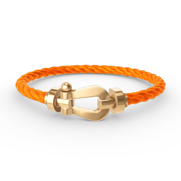 [✨Rose💎]BRACELET FORCE GRAND FER À CHEVAL SANS DIAMANT OR