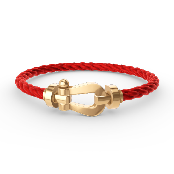 [✨Rose💎]BRACELET FORCE GRAND FER À CHEVAL SANS DIAMANT OR