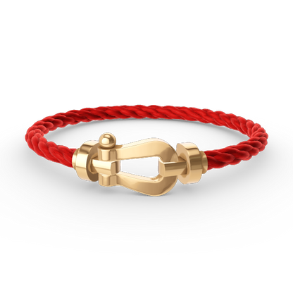 [✨Rose💎]BRACELET FORCE GRAND FER À CHEVAL SANS DIAMANT OR