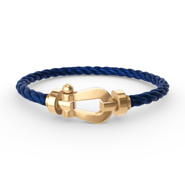 [✨Rose💎]BRACELET FORCE GRAND FER À CHEVAL SANS DIAMANT OR