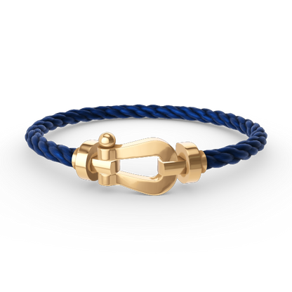 [✨Rose💎]BRACELET FORCE GRAND FER À CHEVAL SANS DIAMANT OR