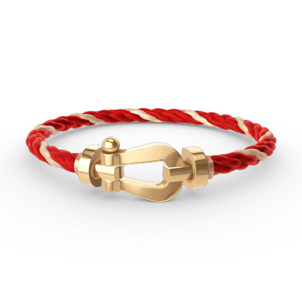 [✨Rose💎]BRACELET FORCE GRAND FER À CHEVAL SANS DIAMANT OR