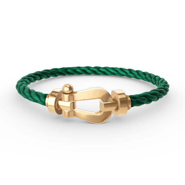 [✨Rose💎]BRACELET FORCE GRAND FER À CHEVAL SANS DIAMANT OR