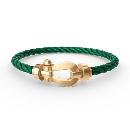 [✨Rose💎]BRACELET FORCE GRAND FER À CHEVAL SANS DIAMANT OR