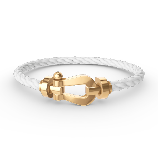 [✨Rose💎]BRACELET FORCE GRAND FER À CHEVAL SANS DIAMANT OR