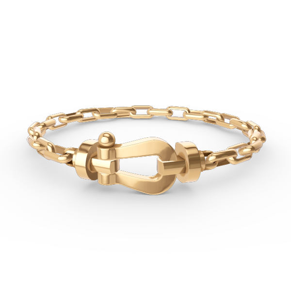 [✨Rose💎]BRACELET MÉTAL FORCE LARGE FERMOIR FER À CHEVAL