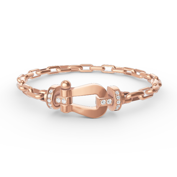 [✨Rose💎]BRACELET MÉTAL FORCE LARGE FERMOIR FER À CHEVAL