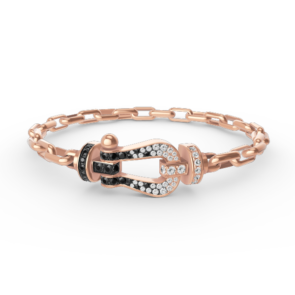 [✨Rose💎]BRACELET MÉTAL FORCE LARGE FERMOIR FER À CHEVAL