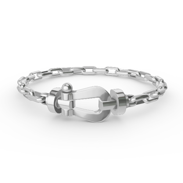 [✨Rose💎]BRACELET MÉTAL FORCE LARGE FERMOIR FER À CHEVAL