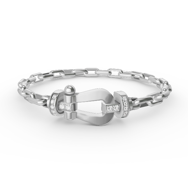 [✨Rose💎]BRACELET MÉTAL FORCE LARGE FERMOIR FER À CHEVAL