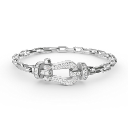 [✨Rose💎]BRACELET MÉTAL FORCE LARGE FERMOIR FER À CHEVAL