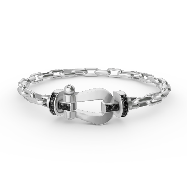 [✨Rose💎]BRACELET MÉTAL FORCE LARGE FERMOIR FER À CHEVAL