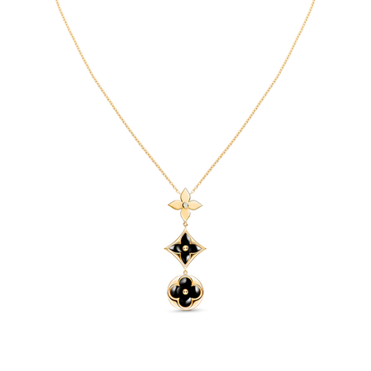 [✨Rose💎] COLLIER EN OR ROSE ONYX ÉTOILE ET SOLEIL