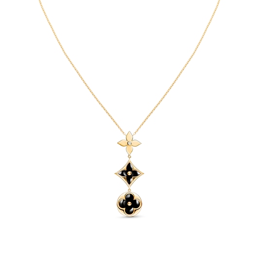 [✨Rose💎] COLLIER EN OR ROSE ONYX ÉTOILE ET SOLEIL