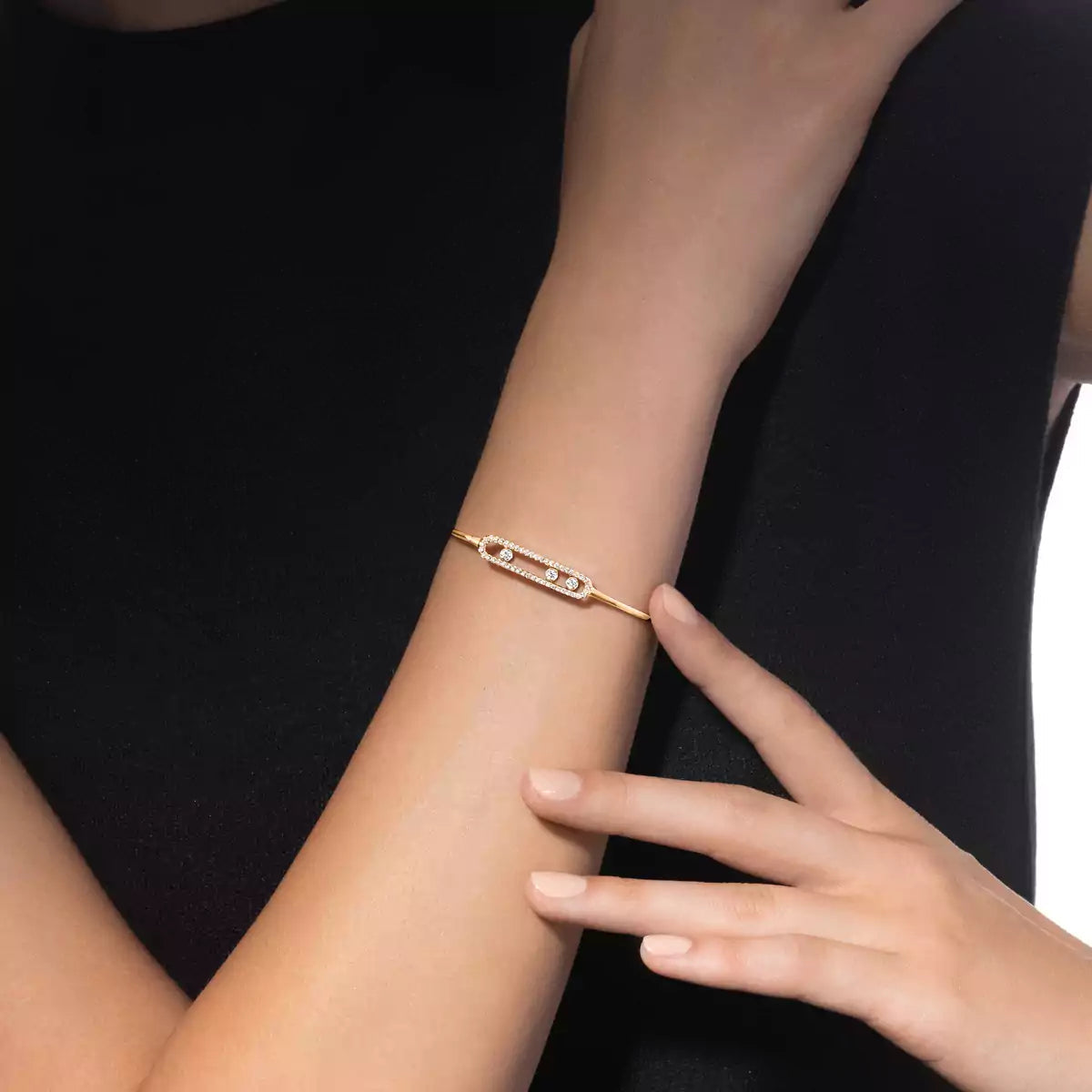 [✨Rose💎]Move Pav茅 Diamond Bangle Bracelet M