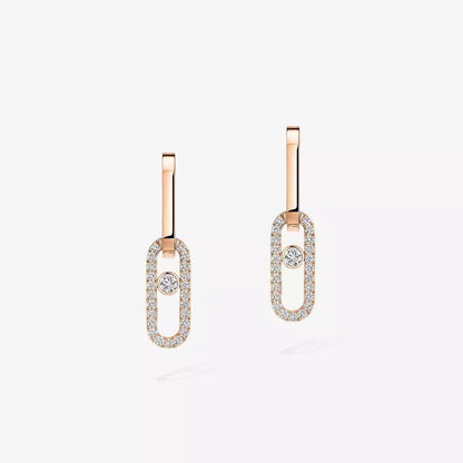 [✨Rose💎]Move Link Diamond Earrings