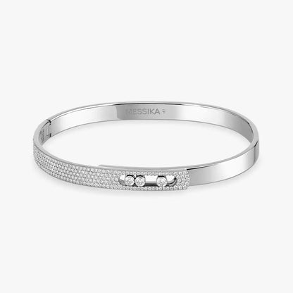 [✨Rose💎]Move Noa Rose Gold Pav茅 Diamond Bangle Bracelet