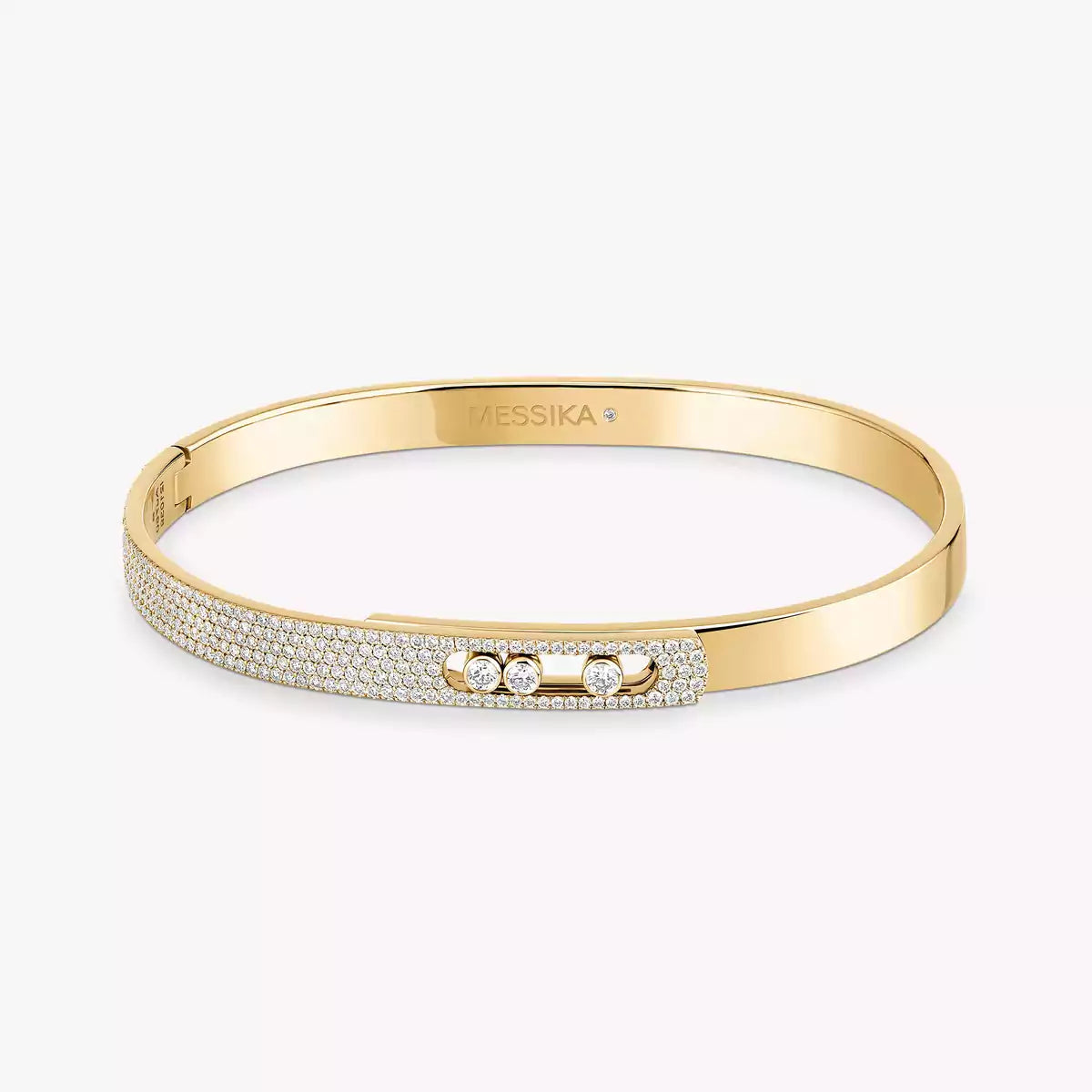[✨Rose💎]Move Noa Rose Gold Pav茅 Diamond Bangle Bracelet