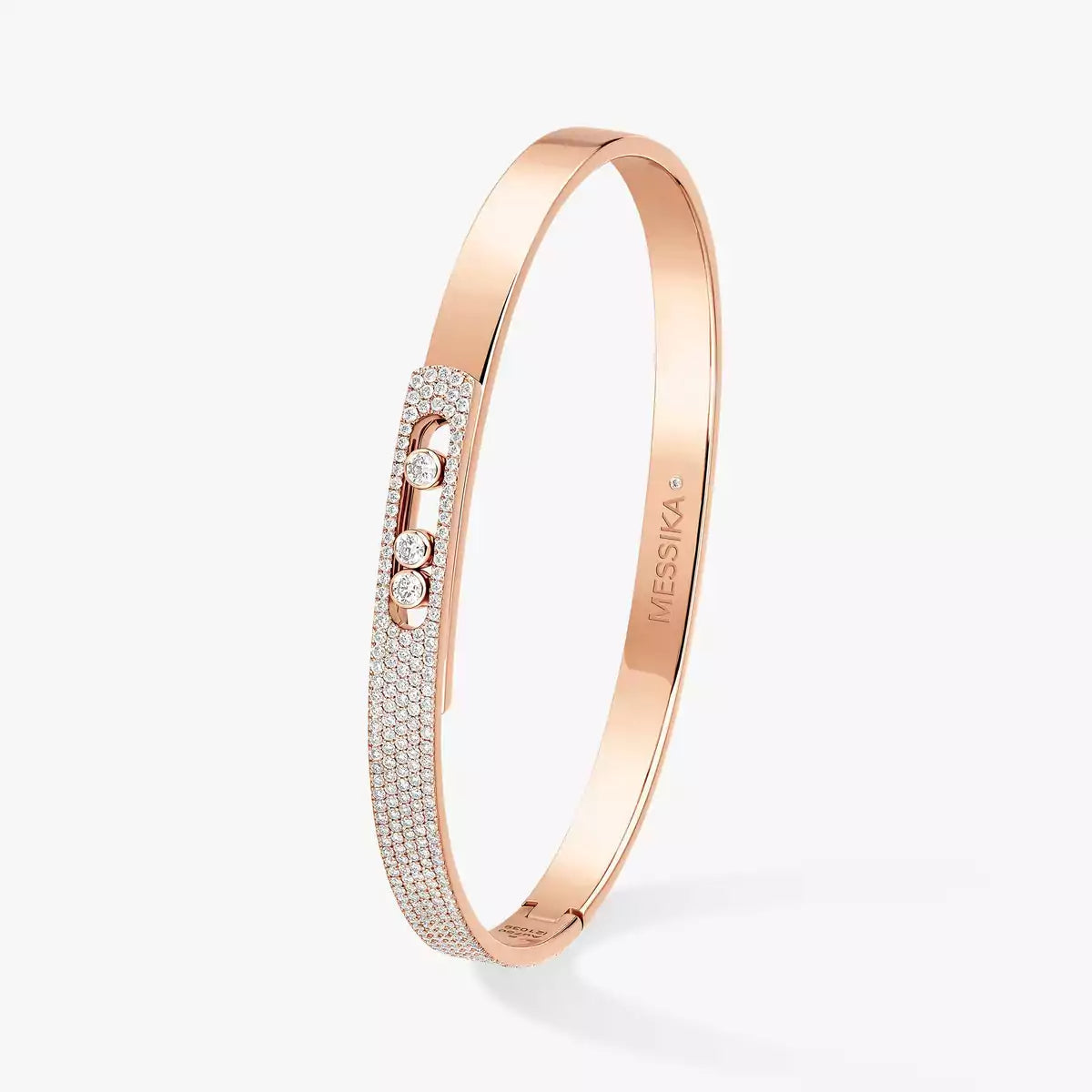 [✨Rose💎]Move Noa Rose Gold Pav茅 Diamond Bangle Bracelet