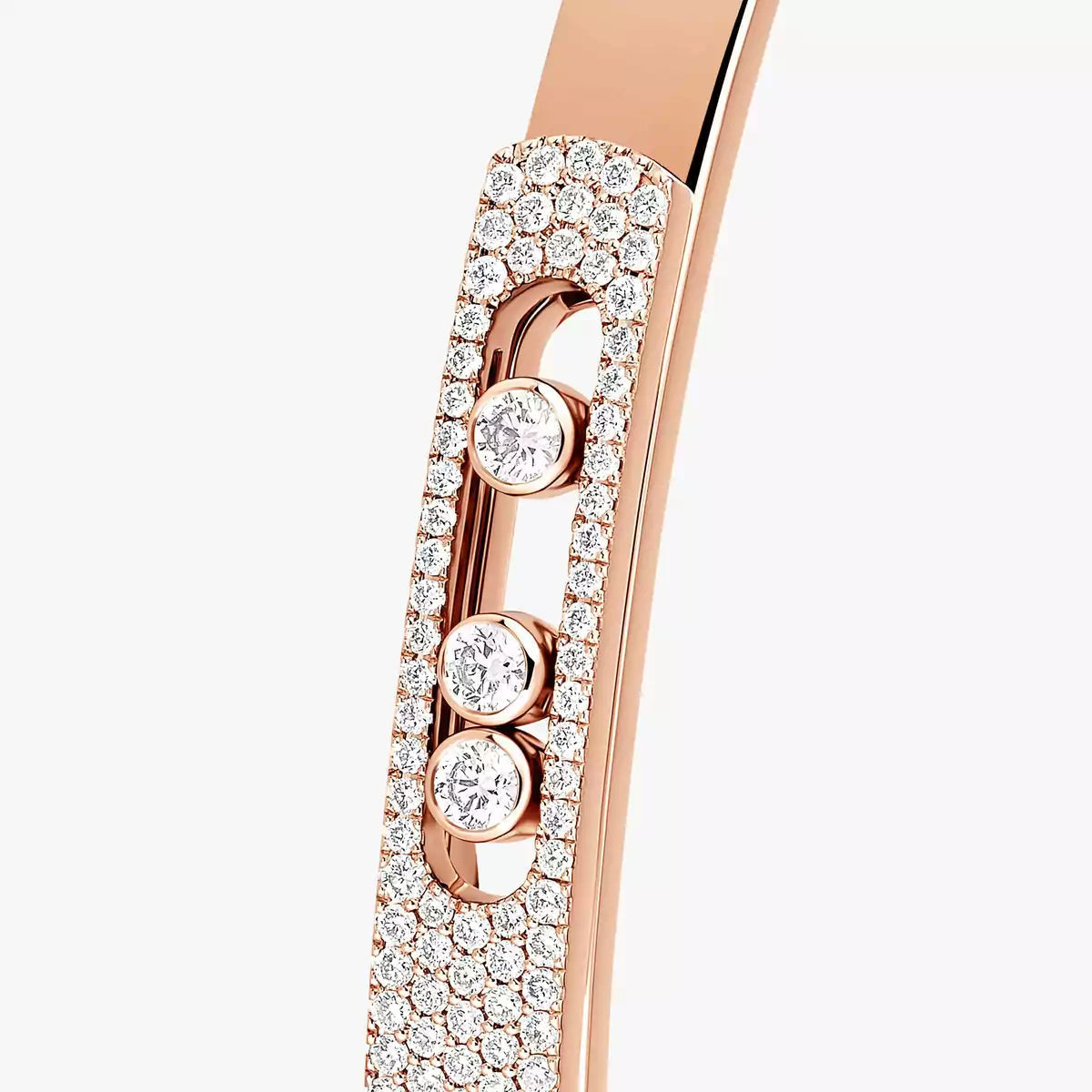 [✨Rose💎]Move Noa Rose Gold Pav茅 Diamond Bangle Bracelet