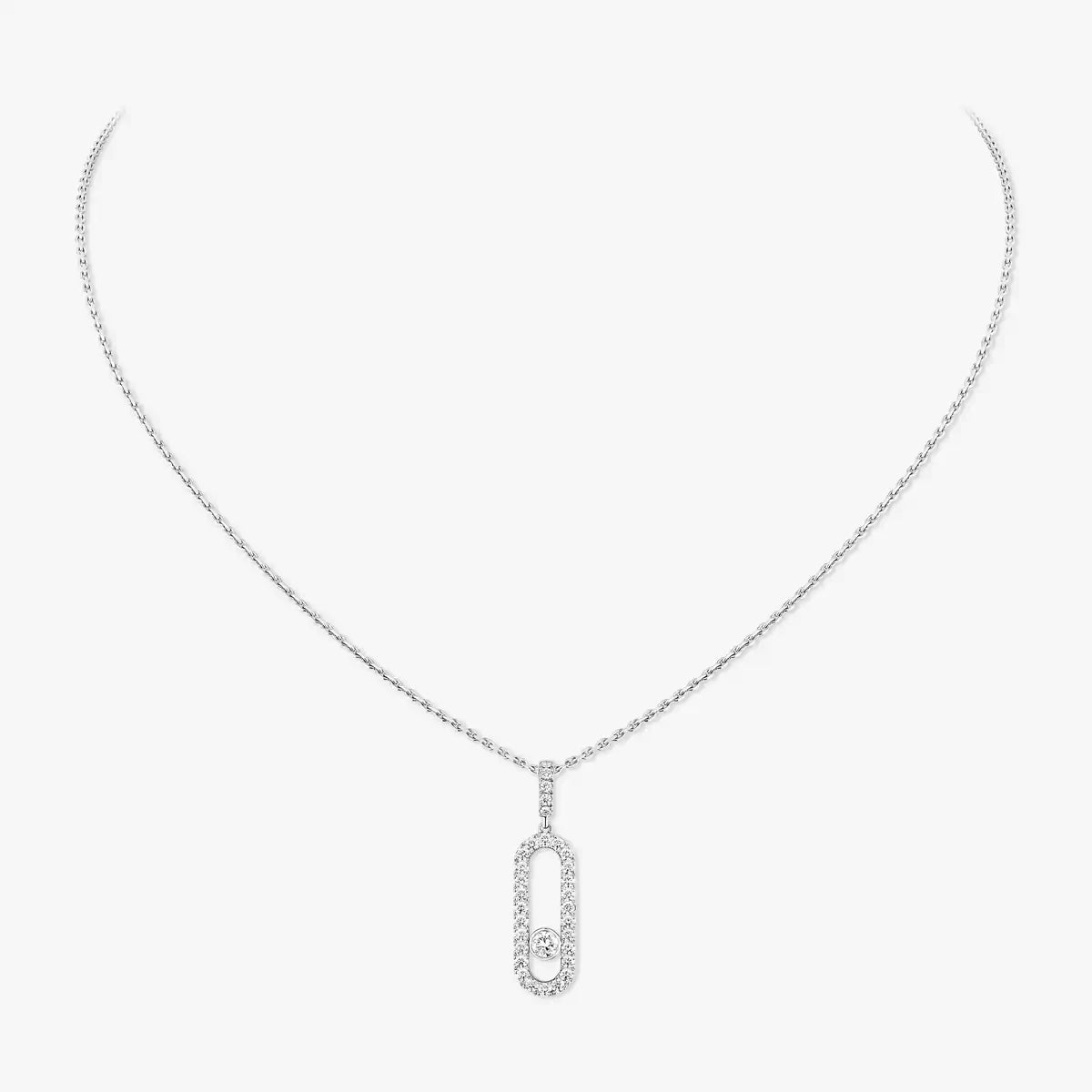 [✨Rose💎]Move Uno Diamond Necklace in Rose Gold