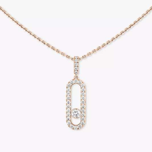 [✨Rose💎]Move Uno Diamond Necklace in Rose Gold