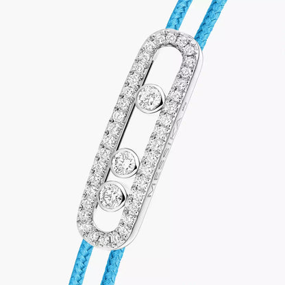 [✨Rose💎]Messika Care(s) pink cord pav茅 bracelet