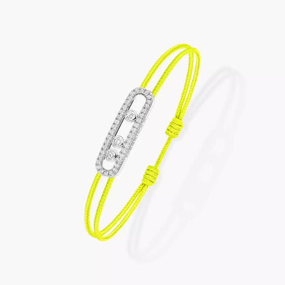 [✨Rose💎]Messika Care(s) pink cord pav茅 bracelet