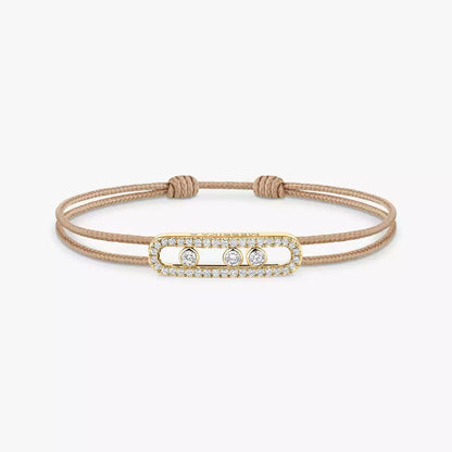 [✨Rose💎]MK Care(s) pink cord pave bracelet