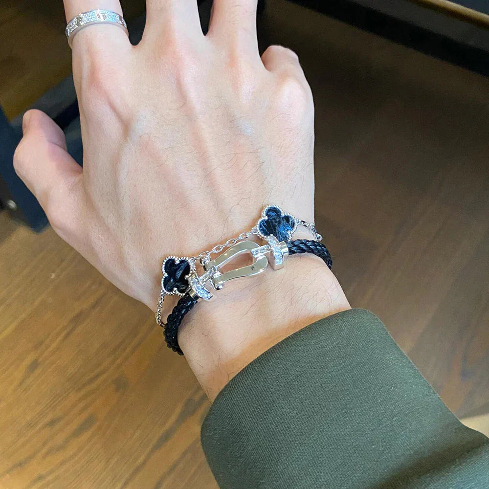 [✨Rose💎]CLOVER 5 MOTIF PIETERSITE BRACELET COLLECTION