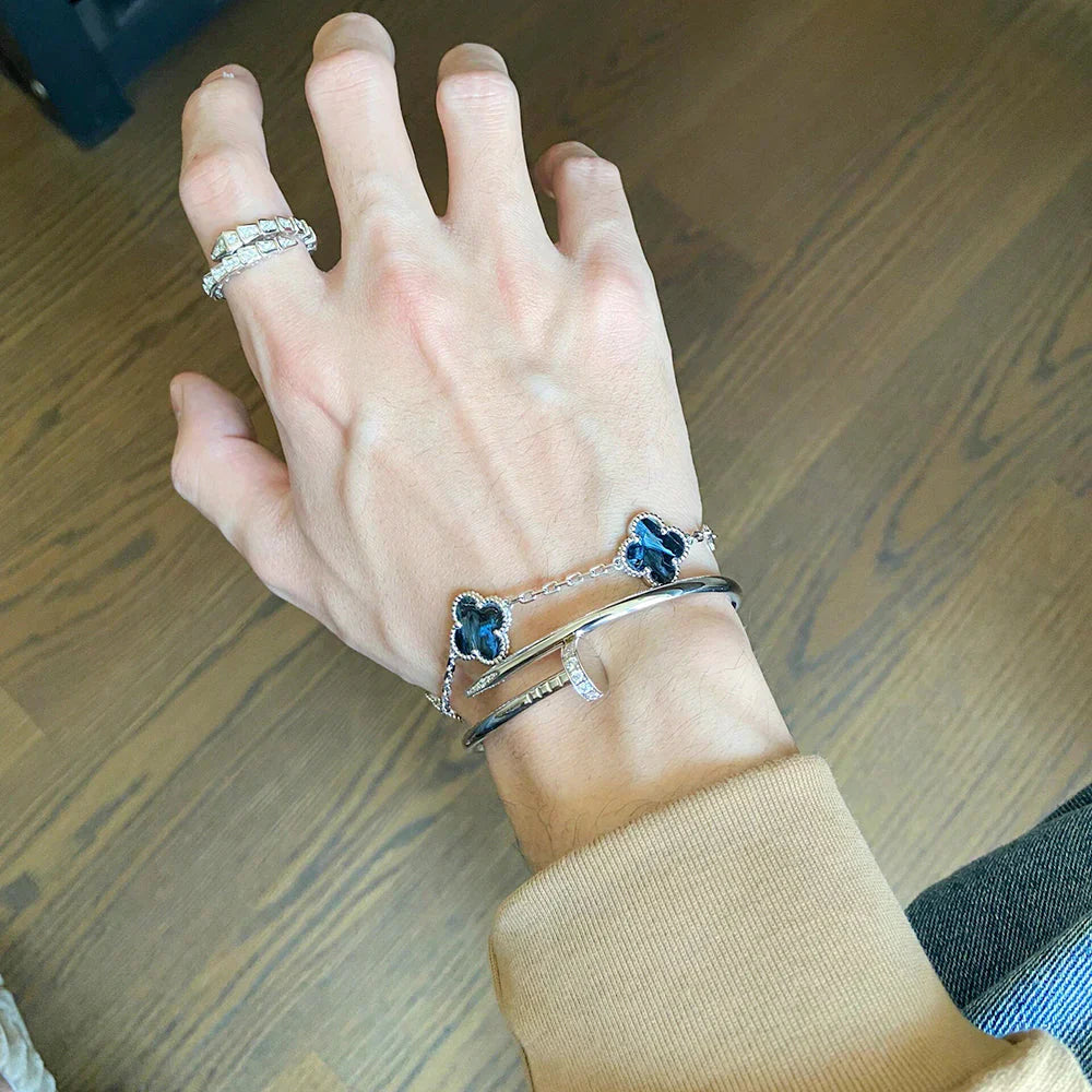 [✨Rose💎]CLOVER 5 MOTIF PIETERSITE BRACELET COLLECTION