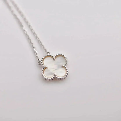 [✨Rose💎]CLOVER  15MM WHITE MOTHER-OF-PEARL SILVER
