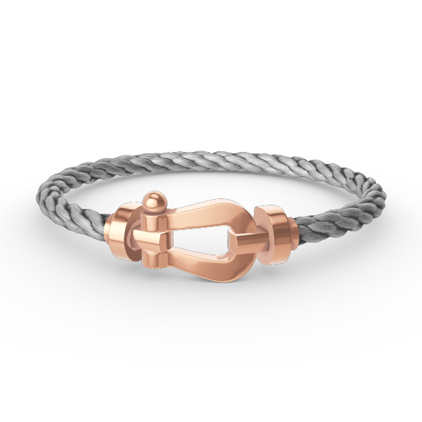 [✨Rose💎]BRACELET FORCE GRAND FER À CHEVAL SANS DIAMANT OR ROSE