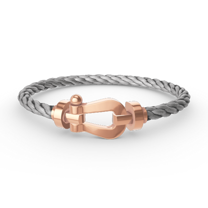 [✨Rose💎]BRACELET FORCE GRAND FER À CHEVAL SANS DIAMANT OR ROSE