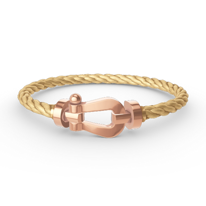 [✨Rose💎]BRACELET FORCE GRAND FER À CHEVAL SANS DIAMANT OR ROSE