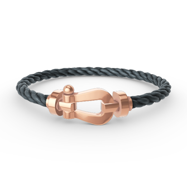 [✨Rose💎]BRACELET FORCE GRAND FER À CHEVAL SANS DIAMANT OR ROSE