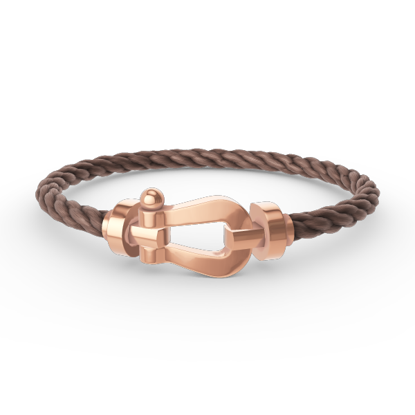 [✨Rose💎]BRACELET FORCE GRAND FER À CHEVAL SANS DIAMANT OR ROSE