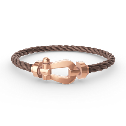 [✨Rose💎]BRACELET FORCE GRAND FER À CHEVAL SANS DIAMANT OR ROSE