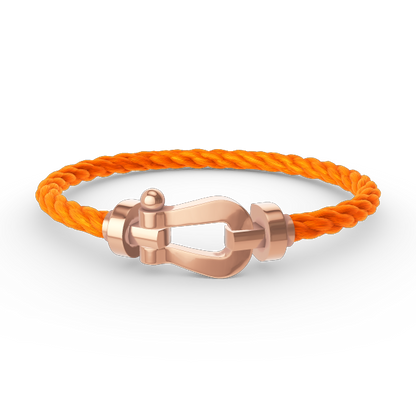[✨Rose💎]BRACELET FORCE GRAND FER À CHEVAL SANS DIAMANT OR ROSE