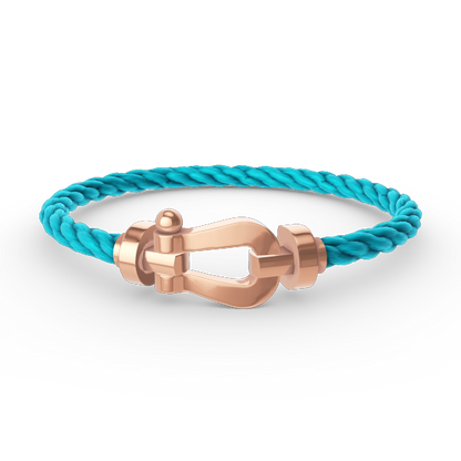 [✨Rose💎]BRACELET FORCE GRAND FER À CHEVAL SANS DIAMANT OR ROSE