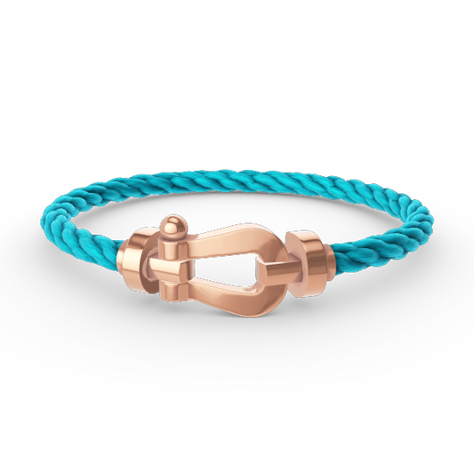 [✨Rose💎]BRACELET FORCE GRAND FER À CHEVAL SANS DIAMANT OR ROSE