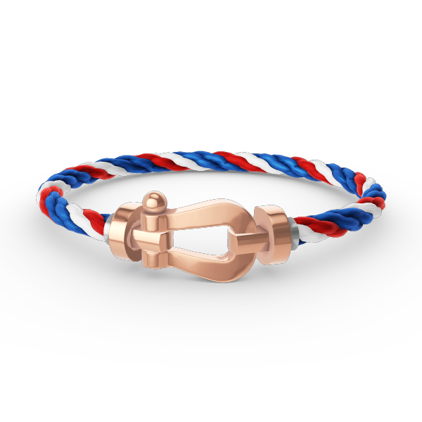 [✨Rose💎]BRACELET FORCE GRAND FER À CHEVAL SANS DIAMANT OR ROSE