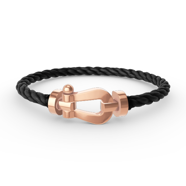 [✨Rose💎]BRACELET FORCE GRAND FER À CHEVAL SANS DIAMANT OR ROSE