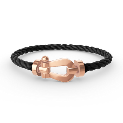 [✨Rose💎]BRACELET FORCE GRAND FER À CHEVAL SANS DIAMANT OR ROSE