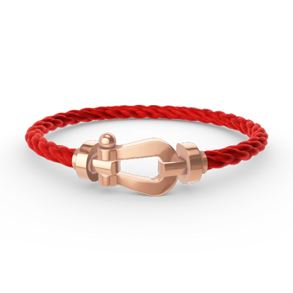 [✨Rose💎]BRACELET FORCE GRAND FER À CHEVAL SANS DIAMANT OR ROSE