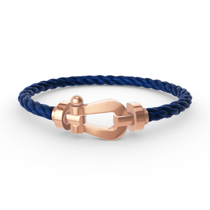 [✨Rose💎]BRACELET FORCE GRAND FER À CHEVAL SANS DIAMANT OR ROSE